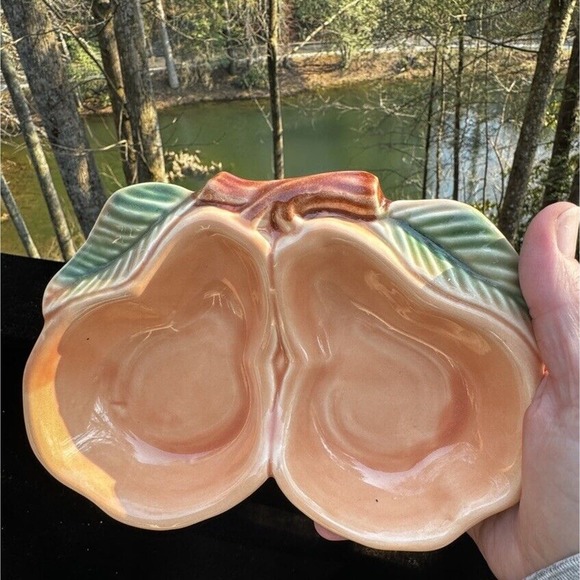 Vtg Belmar of California Pottery Perfect Pair Pear Double Spoon Rest #320 -A21 - Picture 10 of 10